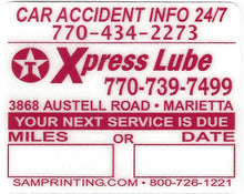 Load image into Gallery viewer, express lube oil filter service reminder vehicle window sticker