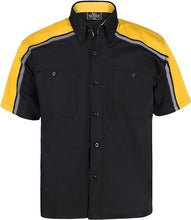 Load image into Gallery viewer, black and yellow mechanic work shirts WSM-BKYE