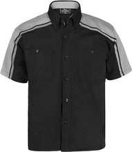 Load image into Gallery viewer, mechanic industrial work shirt in black and grey MWS-M-BKGY