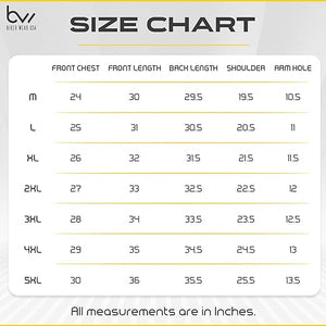 size chart for mechanic work shirts MWS-M 