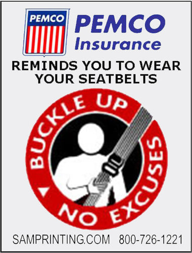 vehicle buckle your seal belt reminder window sticker